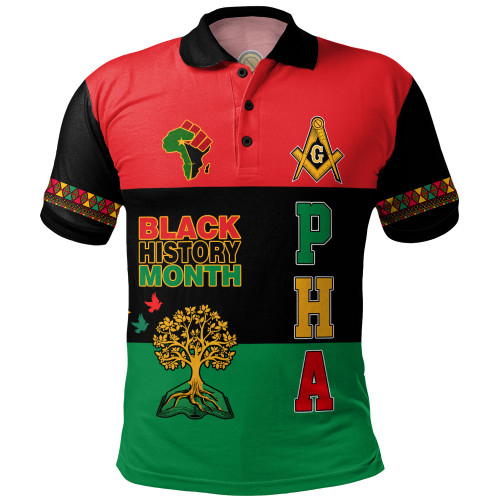 Prince Hall Freemasonry Polo Shirt Mason With Black History Month