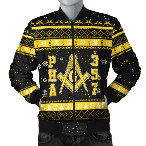 Prince Hall Freemasonry Bomber Jacket PHA 357 Christmas
