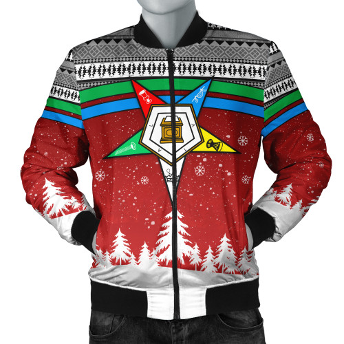Order of the Eastern Star Bomber Jacket Afican Pattern OES Christmas