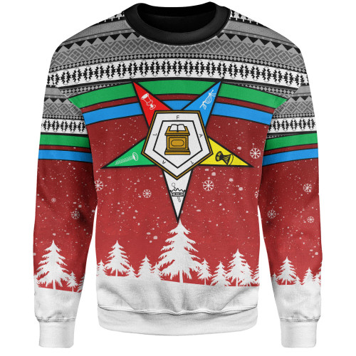 Order of the Eastern Star Sweatshirt Afican Pattern OES Christmas
