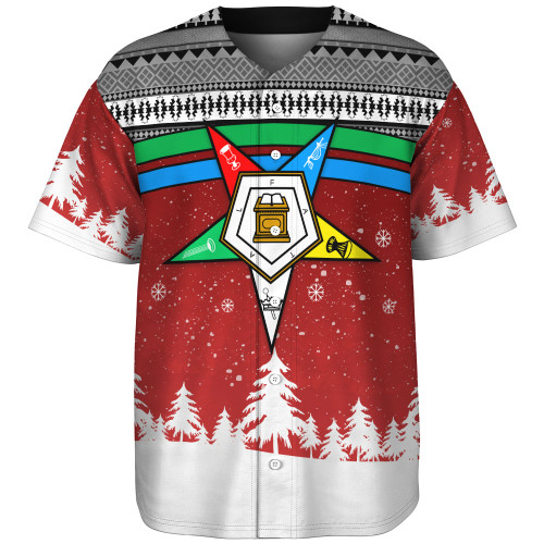 Order of the Eastern Star Baseball Shirt Afican Pattern OES Christmas