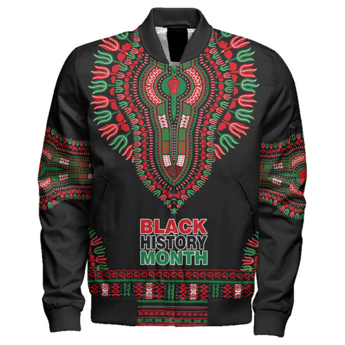 Black History Zipper Bomber Jacket Culture Africa Dashiki