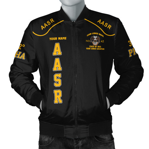 Prince Hall Scottish Rite Bomber Jacket Custom AASR  32nd Degrees Brotherhood Style