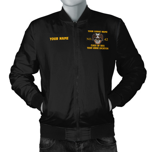 Prince Hall Scottish Rite Bomber Jacket Custom AASR PHA 32nd Degrees Classic Style