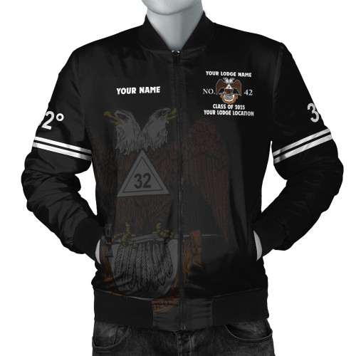 Prince Hall Scottish Rite Bomber Jacket Custom AASR PHA Simple Style