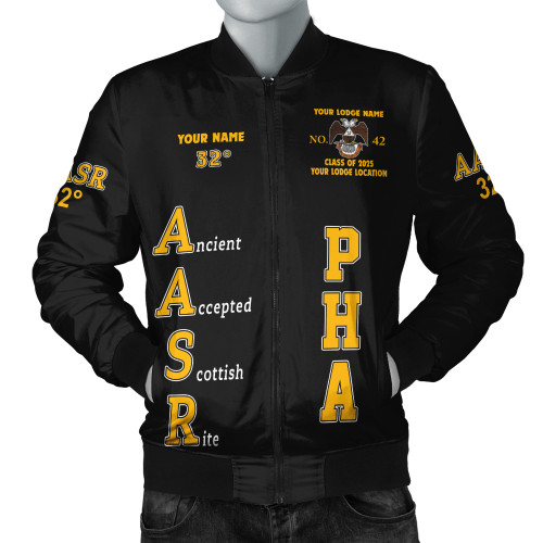 Prince Hall Scottish Rite Bomber Jacket Custom Master of the Royal Secret 32nd Degrees