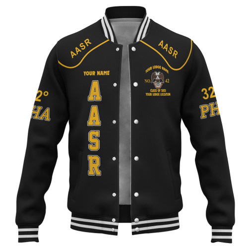 Prince Hall Scottish Rite Baseball Jacket Custom AASR  32nd Degrees Brotherhood Style