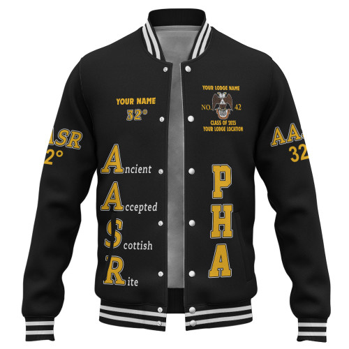 Prince Hall Scottish Rite Baseball Jacket Custom Master of the Royal Secret 32nd Degrees