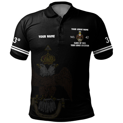 Prince Hall Scottish Rite Polo Shirt Custom 33rd Degrees Simple Style