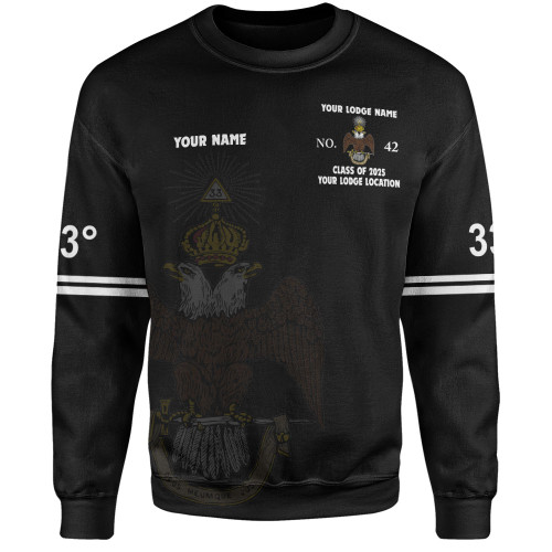 Prince Hall Scottish Rite Sweatshirt Custom 33rd Degrees Simple Style