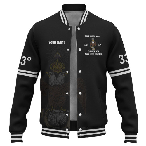 Prince Hall Scottish Rite Baseball Jacket Custom 33rd Degrees Simple Style