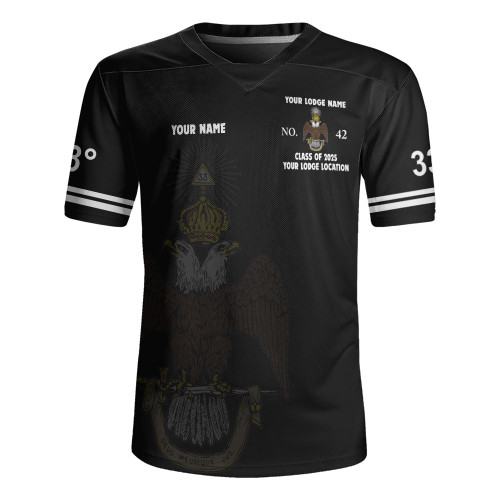 Prince Hall Scottish Rite Rugby Jersey Custom 33rd Degrees Simple Style