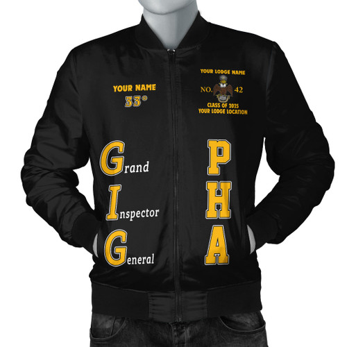 Prince Hall Scottish Rite Bomber Jacket Custom Grand Inspector General 33rd Degrees Prince Hall Scottish Rite Bomber Jacket Custom Grand Inspector General 33rd Degrees