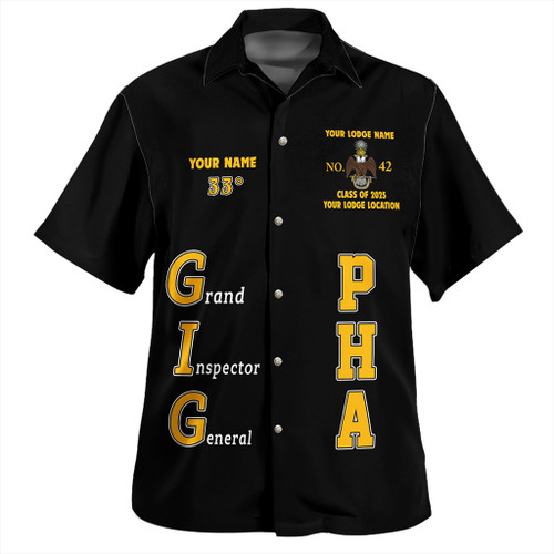 Prince Hall Scottish Rite Hawaiian Shirt Custom Grand Inspector General 33rd Degrees Prince Hall Scottish Rite Hawaiian Shirt Custom Grand Inspector General 33rd Degrees