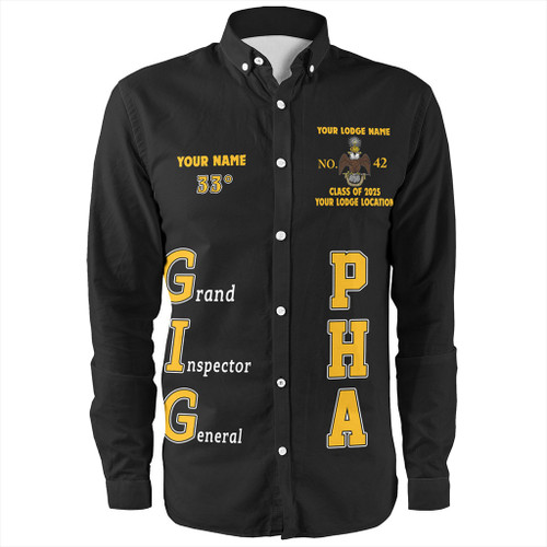 Prince Hall Scottish Rite Long Sleeve Shirt Custom Grand Inspector General 33rd Degrees Prince Hall Scottish Rite Long Sleeve Shirt Custom Grand Inspector General 33rd Degrees