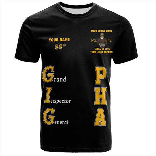 Prince Hall Scottish Rite T-Shirt Custom Grand Inspector General 33rd Degrees Prince Hall Scottish Rite T-Shirt Custom Grand Inspector General 33rd Degrees
