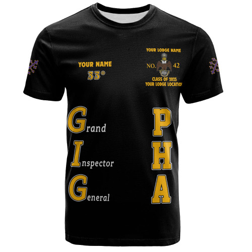 Prince Hall Scottish Rite T-Shirt Custom Sovereign Grand Inspector General 33rd Degrees