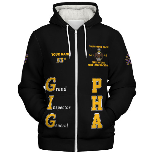 Prince Hall Scottish Rite Sherpa Hoodie Custom Sovereign Grand Inspector General 33rd Degrees