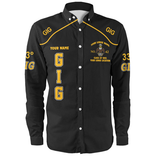 Prince Hall Scottish Rite Long Sleeve Shirt Custom GIG 33rd Degrees Brotherhood Style