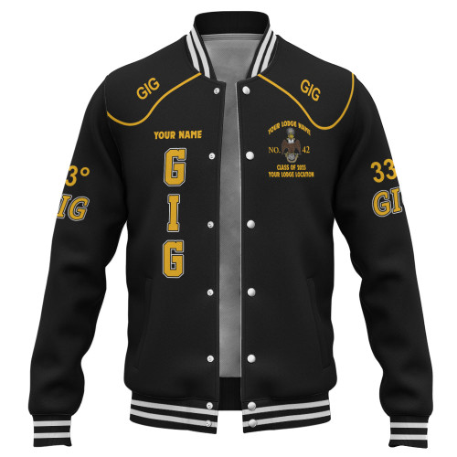 Prince Hall Scottish Rite Baseball Jacket Custom GIG 33rd Degrees Brotherhood Style