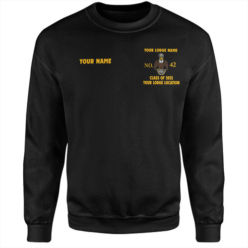 Prince Hall Scottish Rite Sweatshirt Custom GIG 33rd Degrees Classic Style