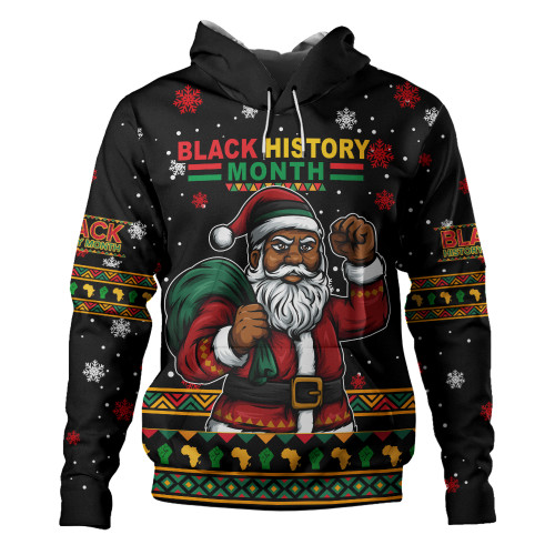 Black History Hoodie Black Santa And Black History Month Christmas