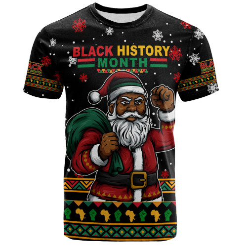 Black History T-Shirt Black Santa And Black History Month Christmas