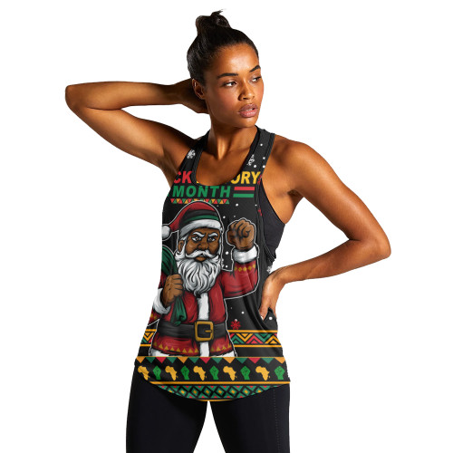 Black History Women Tank Black Santa And Black History Month Christmas