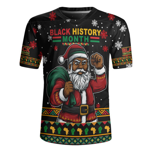 Black History Rugby Jersey Black Santa And Black History Month Christmas