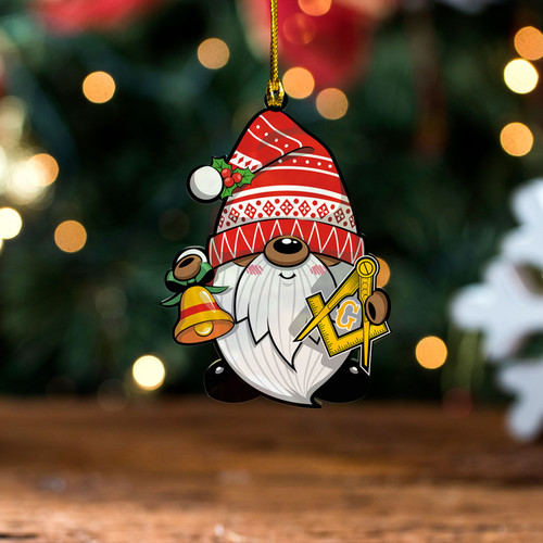 Prince Hall Freemasonry Acrylic And Wooden Ornament Mason Christmas Cute Santa Claus