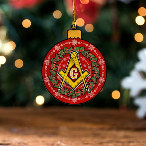 Prince Hall Freemasonry Acrylic And Wooden Ornament Mason Christmas Ball Style