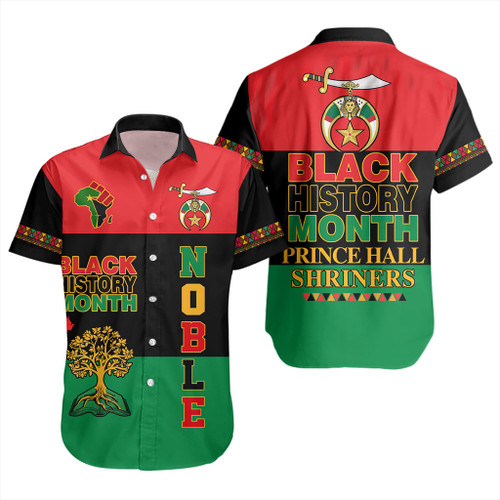 Prince Hall Shriners Short Sleeve Shirt Noble With Black History Month