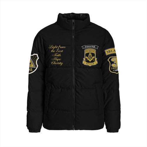 Prince Hall Freemasonry Padded Jacket Freemasonry Brotherhood Masonic Ver.1