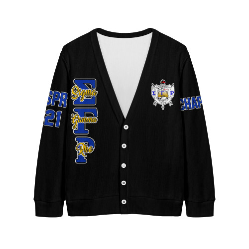 Sigma Gamma Rho Knitted Cardigan Custom Greek Life Sigma Gamma Rho Knitted Cardigan Custom Greek Life