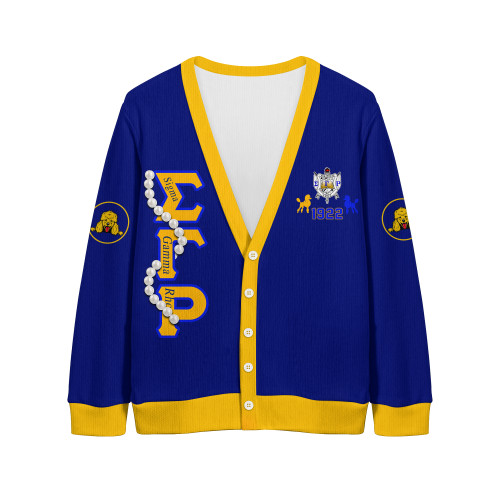 Sigma Gamma Rho Knitted Cardigan Pearl Style Sigma Gamma Rho Knitted Cardigan Pearl Style