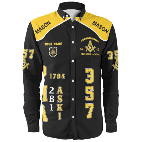 Prince Hall Freemasonry Long Sleeve Shirt Custom Prince Hall Mason 357 Freemasonry Walking Varsity Style