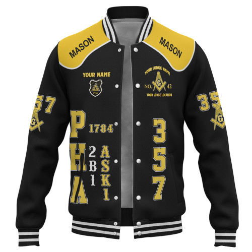 Prince Hall Freemasonry Baseball Jacket Custom Prince Hall Mason 357 Freemasonry Walking Varsity Style