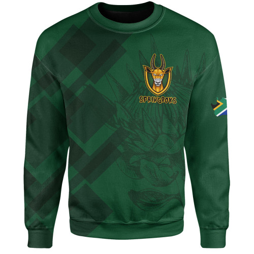 South Africa Sweatshirt Bokke For the Brave Abstract Background Style