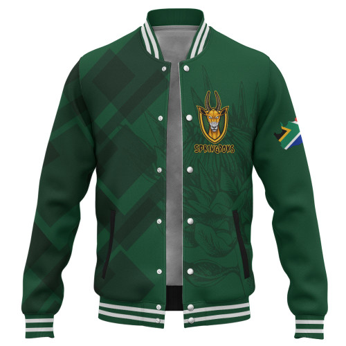 South Africa Baseball Jacket Bokke For the Brave Abstract Background Style