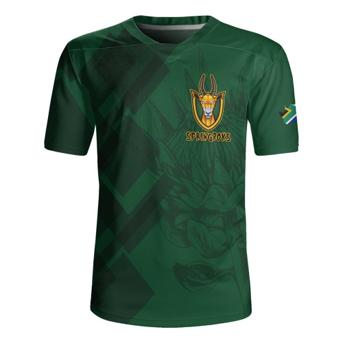 South Africa Rugby Jersey Bokke For the Brave Abstract Background Style