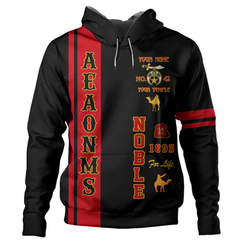 Prince Hall Shriners Hoodie Custom Custom Noble For Life AEAONMS Camel & Pyramid