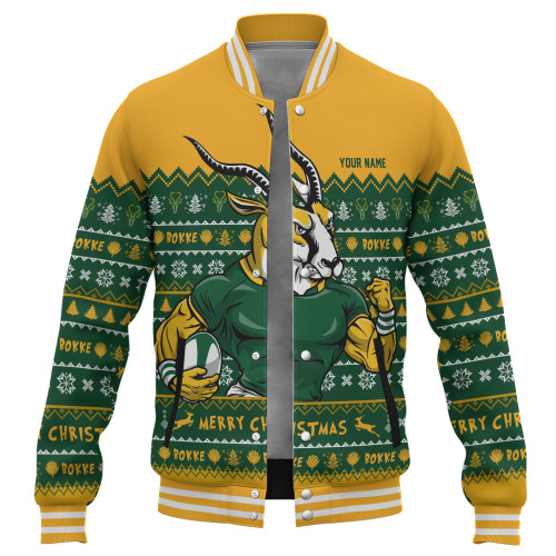 South Africa Baseball Jacket Bokke Pride Merry Christmas