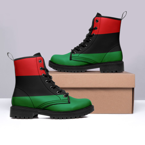 Pan-African Leather Boots Original Flag
