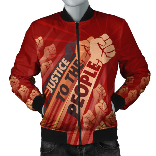Black History Bomber Jacket Justice To The People