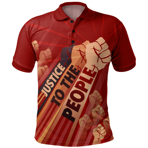 Black History Polo Shirt Justice To The People