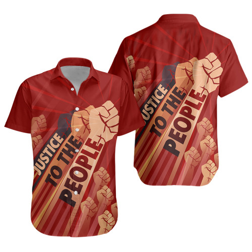 Black History Short Sleeve Shirt Justice To The People