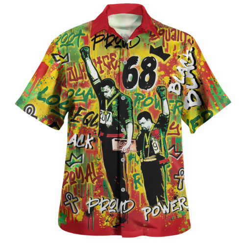 Black History Hawaiian Shirt 68 Graffiti Brush Color