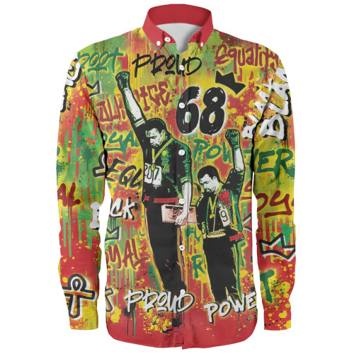 Black History Long Sleeve Shirt 68 Graffiti Brush Color