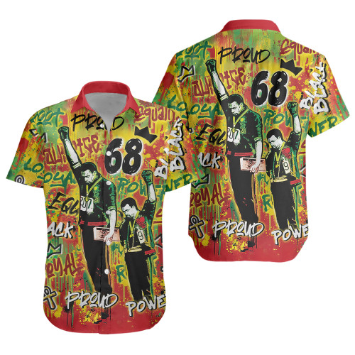 Black History Short Sleeve Shirt 68 Graffiti Brush Color