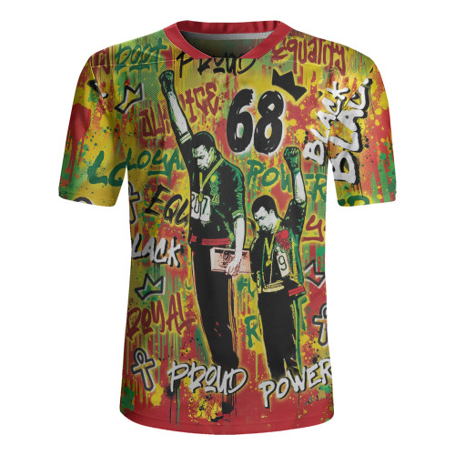 Black History Rugby Jersey 68 Graffiti Brush Color